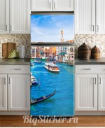 Наклейка на холодильник Канал Венеции A009